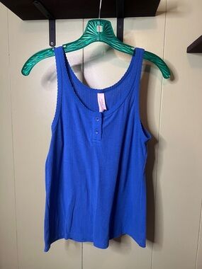 Auden Royal Blue Ribbed Henley Tank